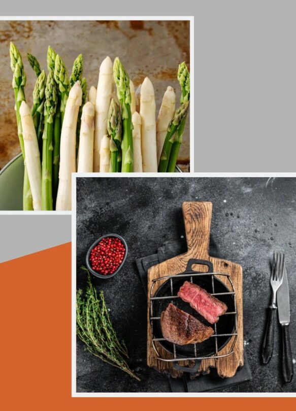 Spargel und Rinderfilet